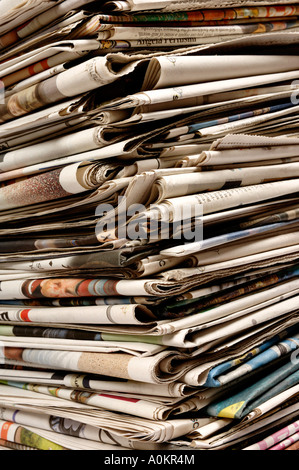 Old newspapers Stock Photo