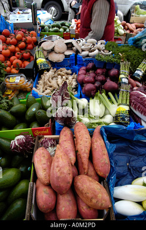 Vegetable stall Portobello Road Market Stock Photo