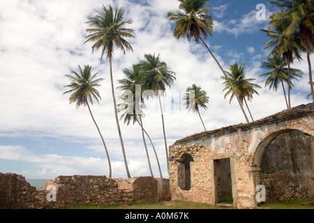 Old Tapirandu Fortress 1630 XVII century Morro de São Paulo state of Bahia Brazil Stock Photo