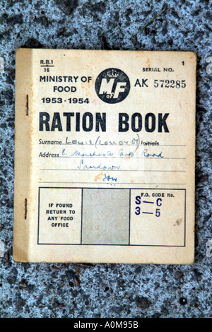 Government Ration Books Ration Book Issued by Ministry of Food England UK Stock Photo - Alamy