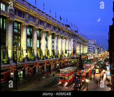 GB - LONDON: Oxford Street at night Stock Photo