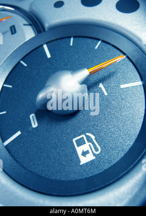 fuel gauge gage Tankuhr Stock Photo