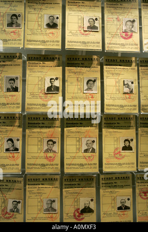 Jewish Jew cards passports Second World War repression prosecution death fascism concentration genocide camp concentrated ion ca Stock Photo