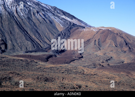 Slopes of mount Teide in Teide National Park Tenerife Canary Islands Spain Stock Photo