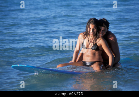 Couple having fun at the beach Stock Photo