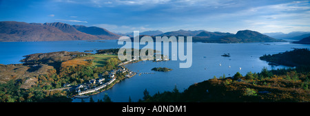 Plockton Loch Kishorn Loch Carron in the autumn Wester Ross Western Highlands Scotland UK Stock Photo