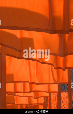 THE GATES, Art event by Christo and Jeanne Claude, CENTRAL PARK NEW YORK, February 2005 Stock Photo