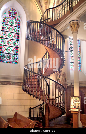 "Miraculous Staircase" in Loretto Chapel, Santa Fe, New Mexico, USA ...