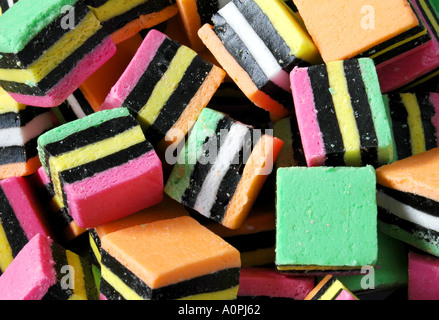 Licorice Allsorts confection Stock Photo