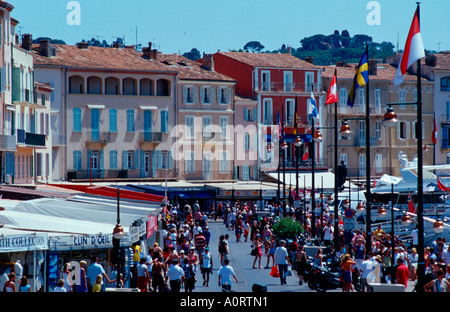 Harbour promenade / Saint Tropez / Hafenpromenade Stock Photo