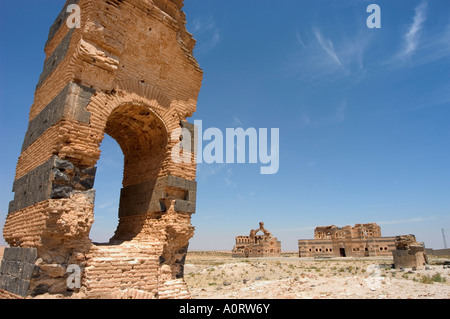 Ben Wordan castle ruins near Hama Syria Middle East Stock Photo