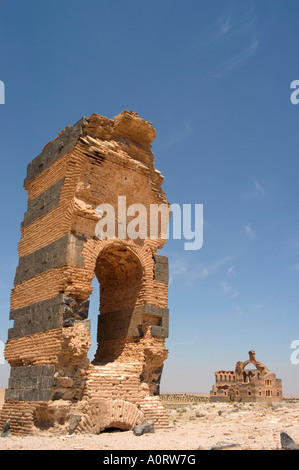 Ben Wordan castle ruins near Hama Syria Middle East Stock Photo