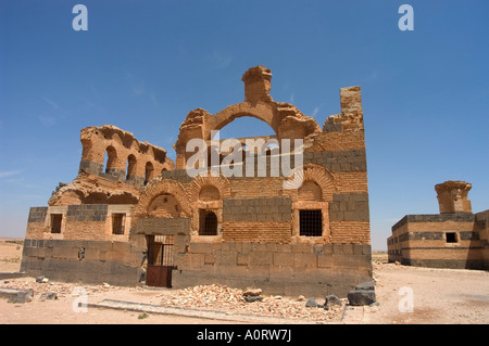 Ben Wordan castle ruins near Hama Syria Middle East Stock Photo