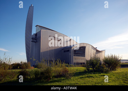 The sludge incinerator at the Crossness Sewage works near Thamesmead London UK Stock Photo