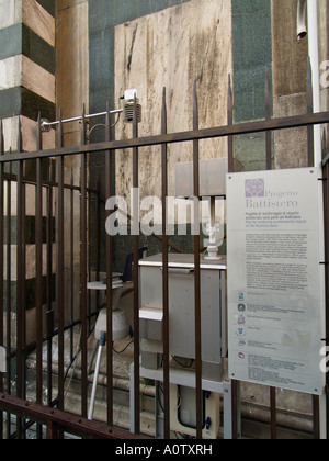 Pollution monitoring device at the Baptistry of San Giovanni in Florence Tuscany Italy Stock Photo