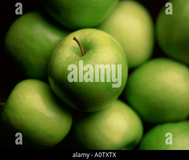 GREEN APPLES Stock Photo