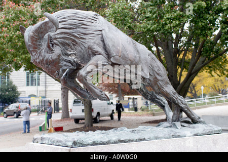 Goat mascot statue at US Naval Academy Stock Photo