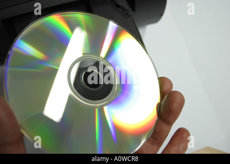 CD disc in hand Stock Photo