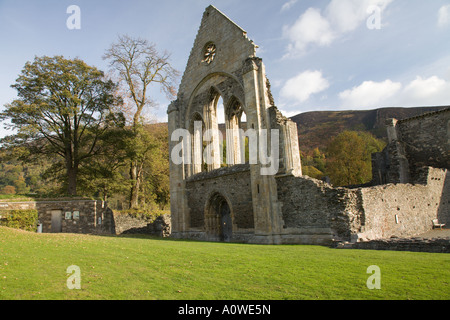 the ruined Cistercian Abbey of Valle Crucis near Llangollen in Denbighshire north Wales UK Stock Photo