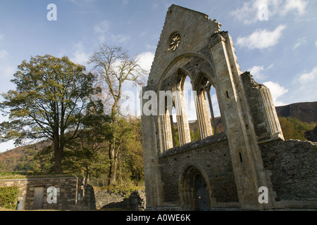 the ruined Cistercian Abbey of Valle Crucis near Llangollen in Denbighshire north Wales UK Stock Photo