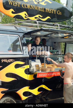 Pastries being served from a West Cornwall Pasty Company van