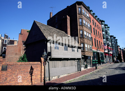 Paul Revere house in the North End of Boston Stock Photo