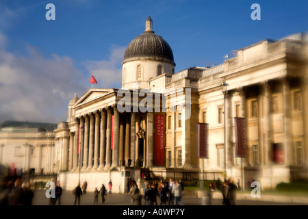 The National Gallery in Trafalgar Square in London England Stock Photo