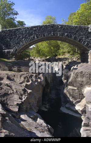 Virtually dry river Elan that runs between reservoirs from which Birmingham gets its drinking water in the Elan Valley Mid Wales Stock Photo