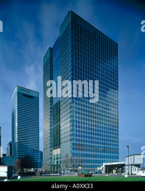 Barclays Headquarters, One Churchill Place, Docklands, London. Overall exterior. Architect: HOK International Ltd Stock Photo