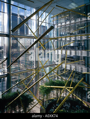 Barclays Headquarters, One Churchill Place, Docklands, London. Atrium. Architect: HOK International Ltd Stock Photo