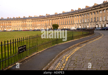 Royal Crescent started in 1767 by John Wood the Younger the crescent took eight years to finish Bath England UK Stock Photo