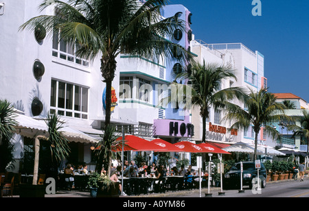 Miami South Beach Art Deco Hotels Florida USA Stock Photo