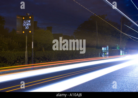 automatic speed warning display sign Stock Photo