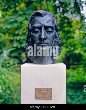 Statue of Chopin Frederic Chopin's birthplace Zelazowa Wola Poland Stock Photo