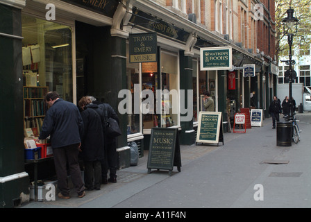 Bookshops in Cecil Court off the Charing Cross Road, London Stock Photo