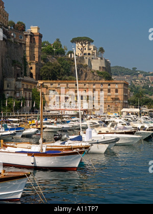 Marina Piccola Sorrento, Port of Sorrento, Sorrento, Gulf of Naples, Amalfi Coast, Italy Stock Photo