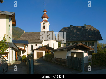 Church in Lofer village Austria Stock Photo