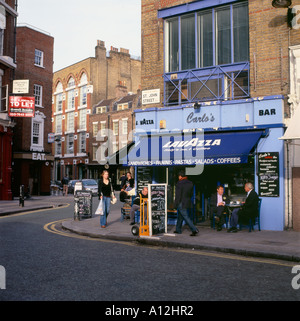 Carlos coffee bar at Cowcross and St John Streets Clerkenwell London England UK  KATHY DEWITT Stock Photo