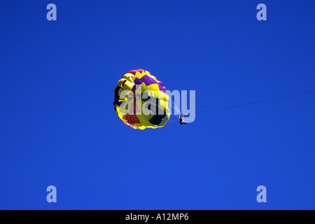 Para sailing, towed by boat Stock Photo