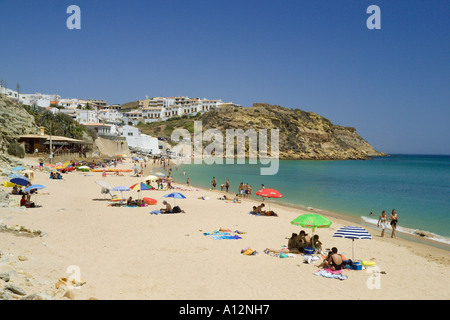 Burgau village and beach in the Western Algarve, Portugal Stock Photo