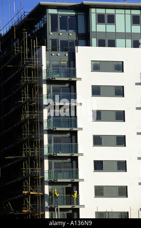 New apartments under construction by developers, Persimmon at Orwell Quay in Ipswich Suffolk, UK. Stock Photo