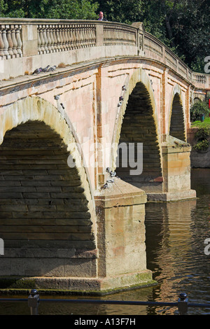 Thomas Telford's bridge over the River Severn (built 1808), Bewdley, Hereford and Worcester, England Stock Photo