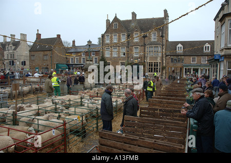 CHRISTMAS FATSTOCK MARKET IN UPPINGHAM, RUTLAND Stock Photo