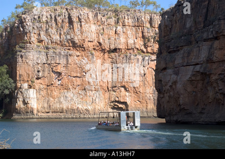 Tour boat in the Katherine Gorge, Nitmiluk National Park, Australia Stock Photo