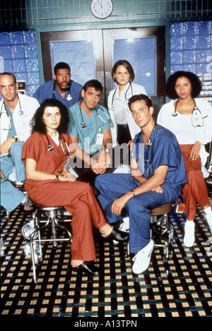 ER Year 1994 2002 Anthony Edwards George Clooney Sherry Stringfield Noah Wyle Eriq la Salle Gloria Reuben Julianna Margulies Stock Photo