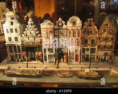 characteristic Dutch houses in miniature Stock Photo