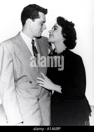 Elizabeth Taylor with Conrad Hilton Actress Stock Photo