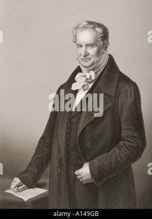 Friedrich Heinrich Alexander Humboldt, Baron Von Humboldt,  1769 –1859. Prussian polymath, geographer, naturalist, explorer, Stock Photo