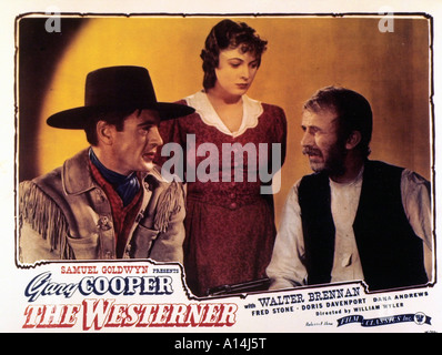 The westerner 1940 William Wyler Gary Cooper Walter Brennan Doris Davenport Stock Photo