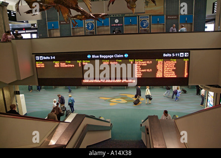 Baggage claim area inside Tampa International Airport Florida Stock Photo